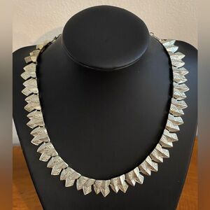 Vintage Coro Choker Collar Silver Tone Necklace